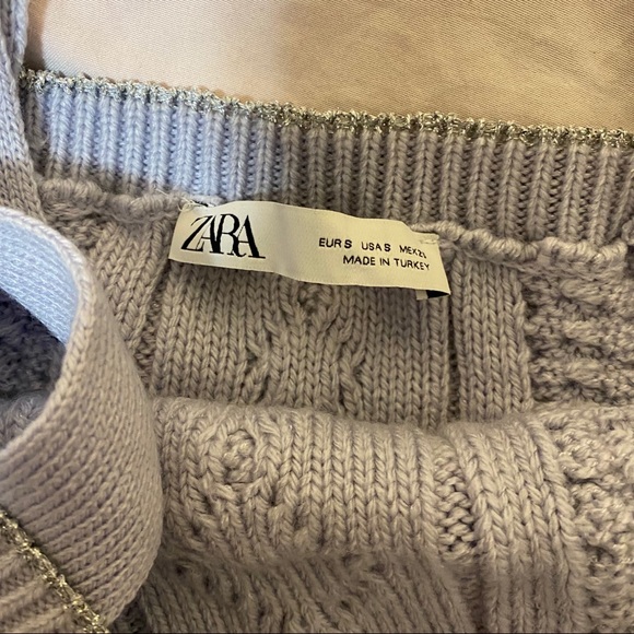 Zara Tops Zara Cable Knit Cropped Top Poshmark